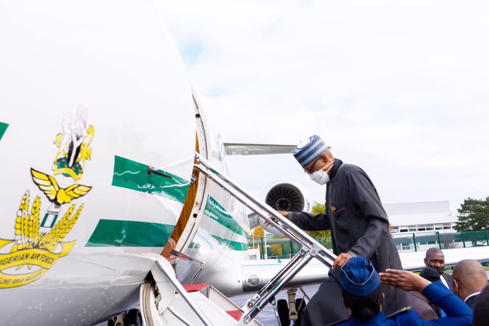 PRESIDENT BUHARI LEAVES PARIS FOR INTRA AFRICAN TRADE FAIR IN SOUTH AFRICA